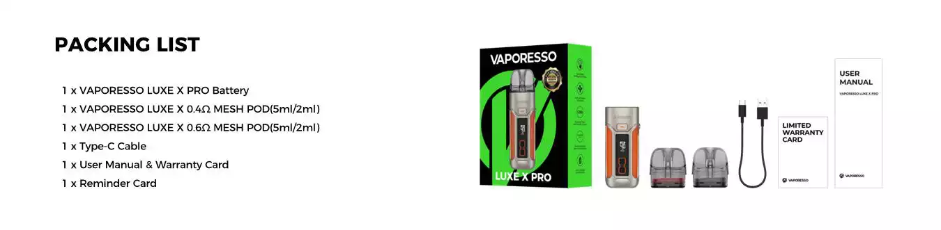 kit Luxe X PRO gunmetal lime